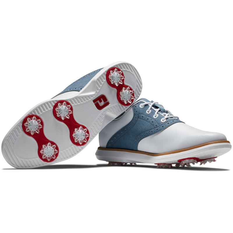 Footjoy Chaussure Tradition Lady Blanche bleu - Golf ProShop Demo