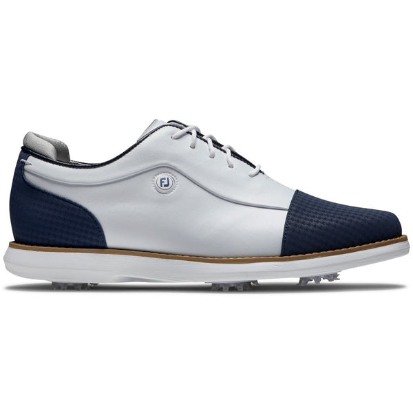 Footjoy Chaussure Traditions Shield Tip Lady Blanche bleu - Golf ProShop Demo