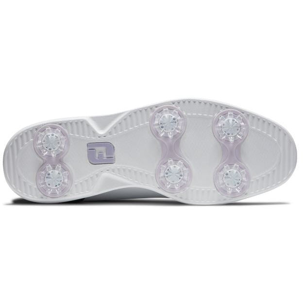 Footjoy Chaussure Traditions Shield Tip Lady Blanche bleu - Golf ProShop Demo