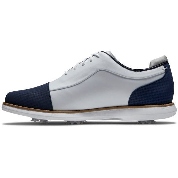 Footjoy Chaussure Traditions Shield Tip Lady Blanche bleu - Golf ProShop Demo