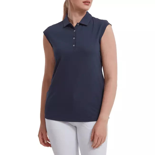 Footjoy polo en tricot avec mini manche navy FootJoy