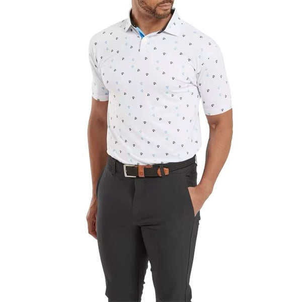 Footjoy Polo imprimé parachute blanc FootJoy