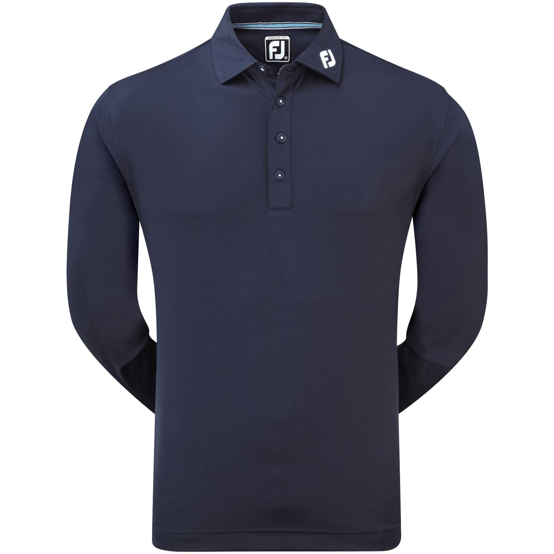 Footjoy Polo Manches longues Thermolite col tissé Navy