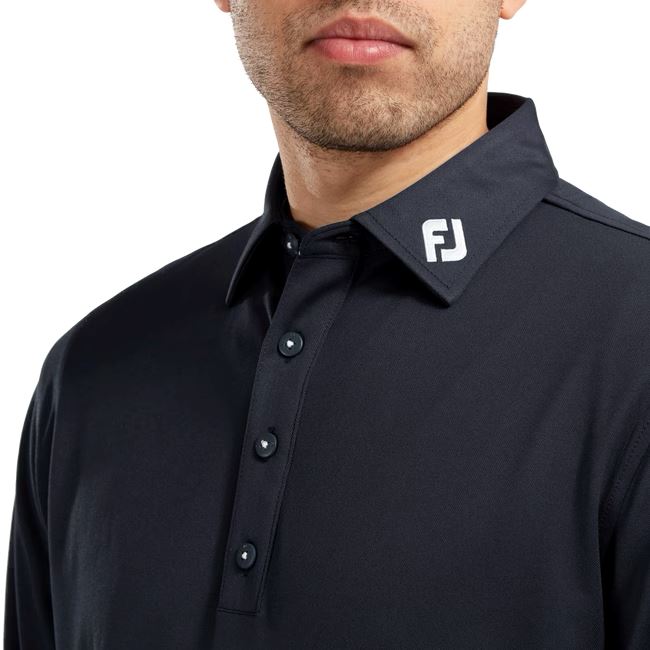 Footjoy Polo Manches longues Thermolite col tissé Navy