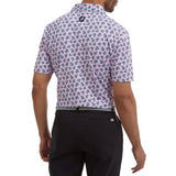 Footjoy polo Shadow Palm Print Lavande Marine - Golf ProShop Demo