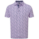 Footjoy polo Shadow Palm Print Lavande Marine - Golf ProShop Demo