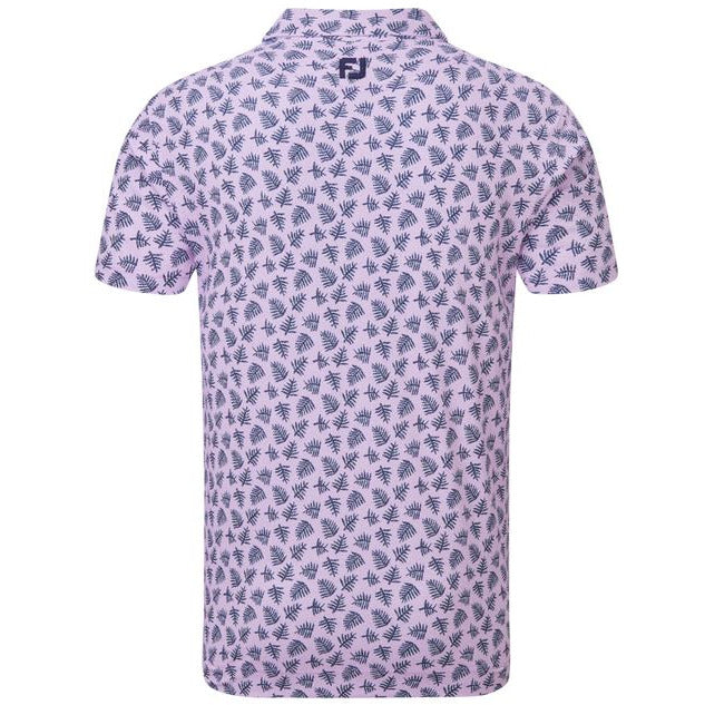 Footjoy polo Shadow Palm Print Lavande Marine - Golf ProShop Demo