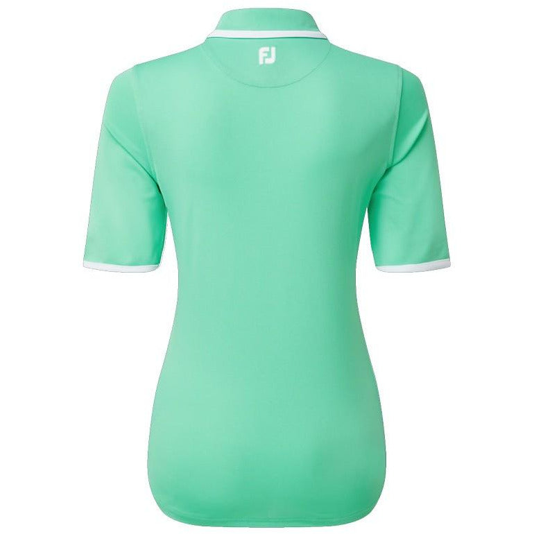 Footjoy Polo Stretch maille piqué vert jade  - Golf ProShop Demo