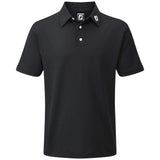 footjoy polo Stretch Pique solid Noir - Golf ProShop Demo