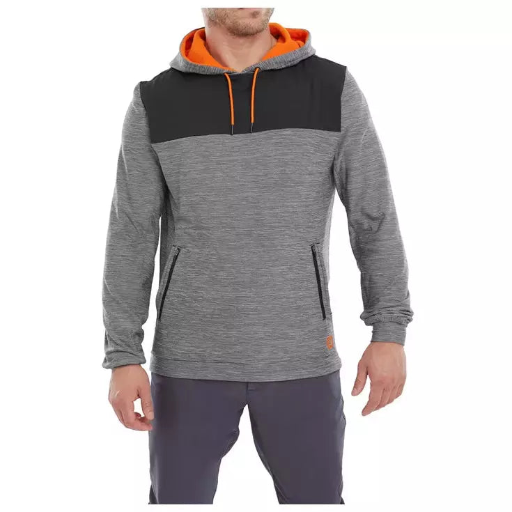 Footjoy pull hoodie thermal grey orange FootJoy