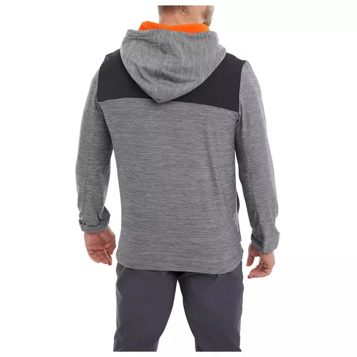 Footjoy pull hoodie thermal grey orange FootJoy
