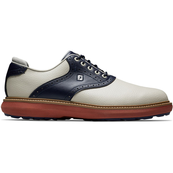 Footjoy Traditions spikeless Blanche bleu gris rouge Chaussures homme FootJoy
