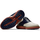 Footjoy Traditions spikeless Blanche bleu gris rouge Chaussures homme FootJoy