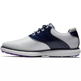 Footjoy Traditions spikeless LADY Blanche Navy violet Chaussures femme FootJoy