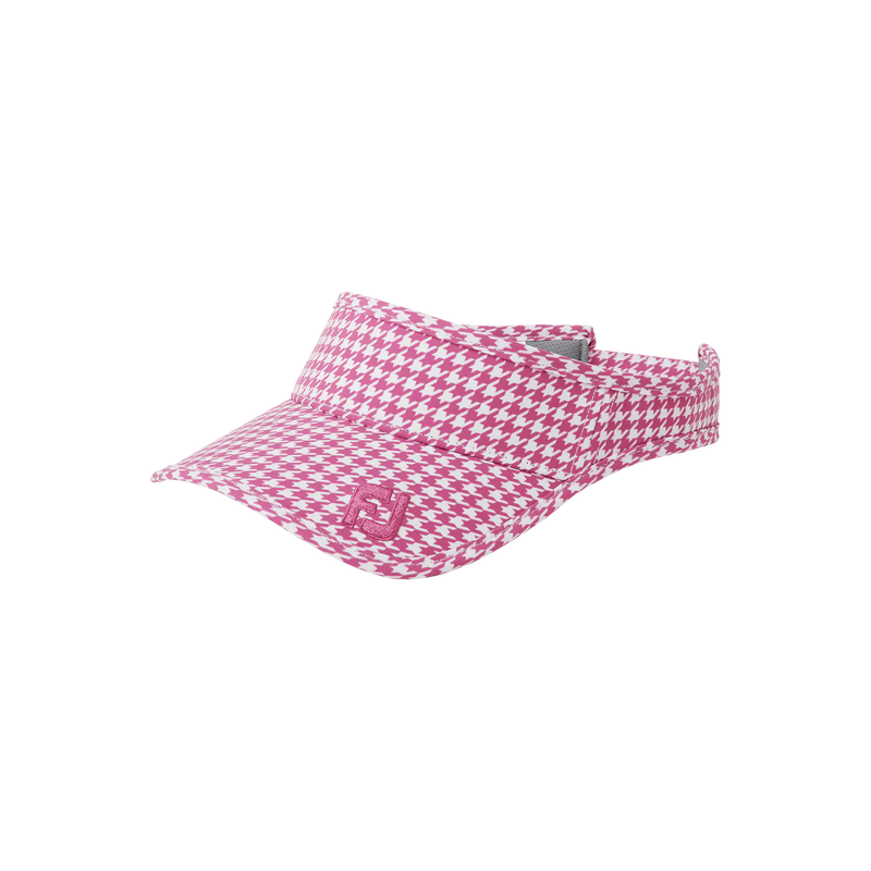 Footjoy VISIERE LADY imprimé pied de poule PINK Casquettes Titleist