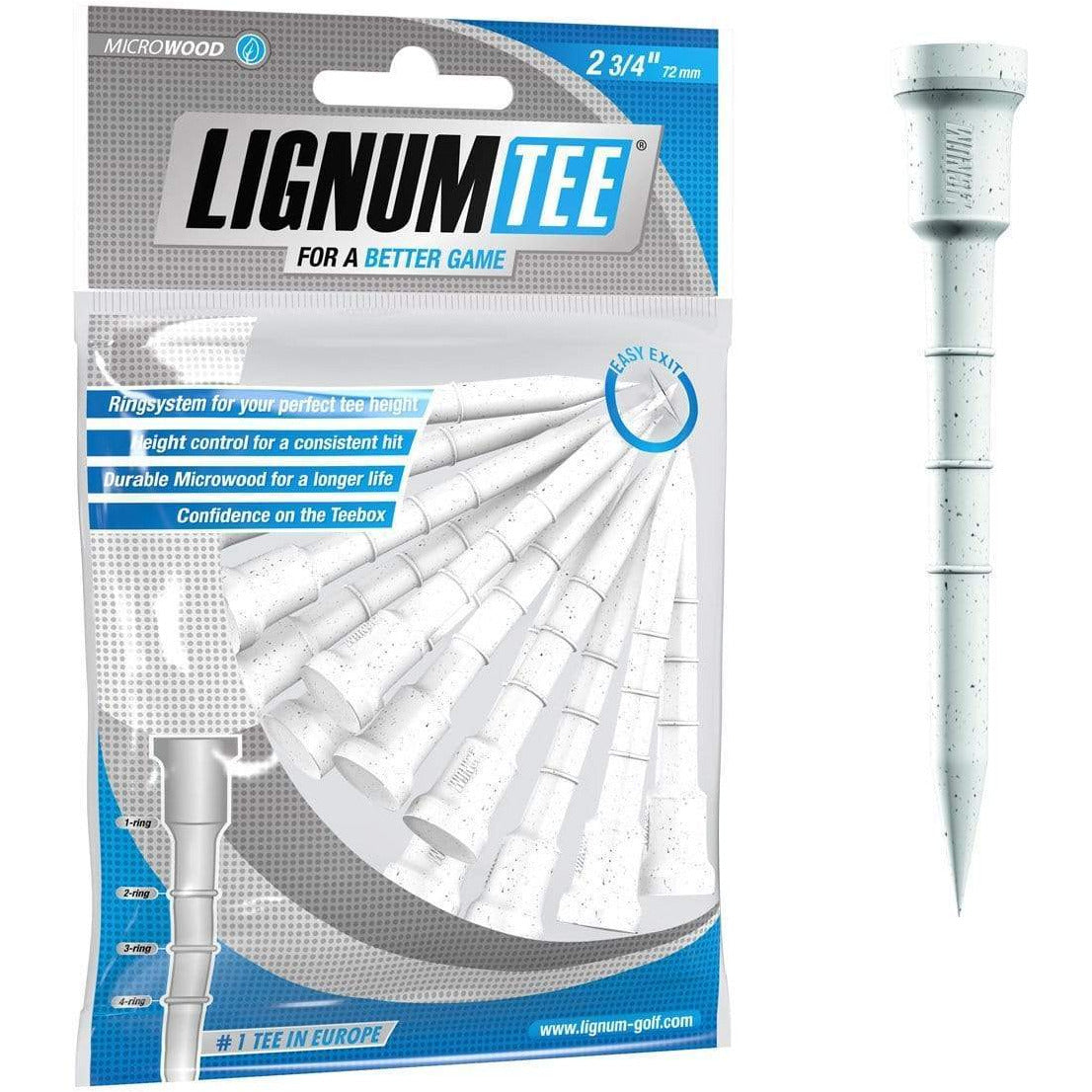 LIGNUM Tee da golf con sistema ad anelli, Bianco, 82 mm LIGNUM Tee da golf con sistema ad anelli, Bianco, 82 mm