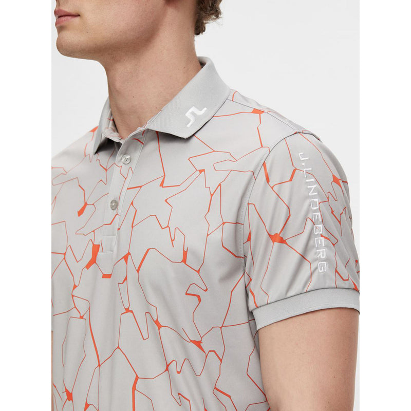 Lindeberg Polo Tour Tech Regular Fit gris orange - Golf ProShop Demo