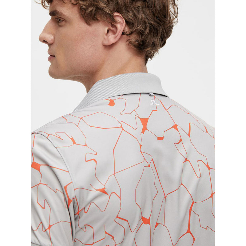 Lindeberg Polo Tour Tech Regular Fit gris orange - Golf ProShop Demo