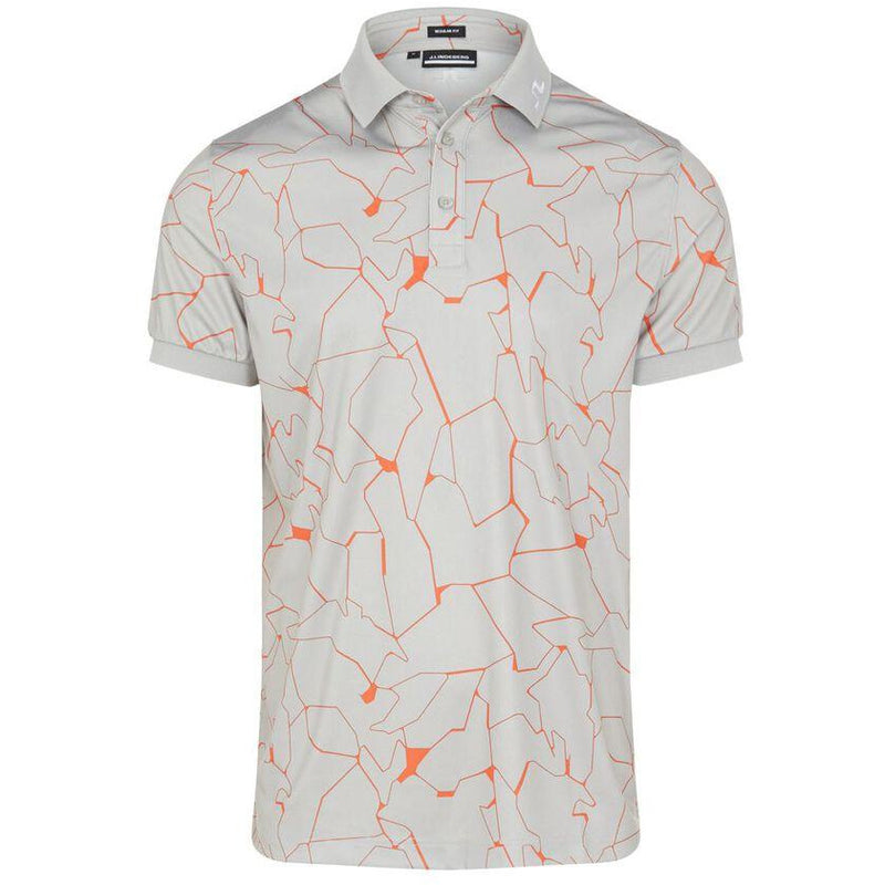 Lindeberg Polo Tour Tech Regular Fit gris orange - Golf ProShop Demo