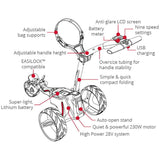 MotoCaddy Chariot Electrique New M1 Batterie Lithium avec accessoire offert - Golf ProShop Demo