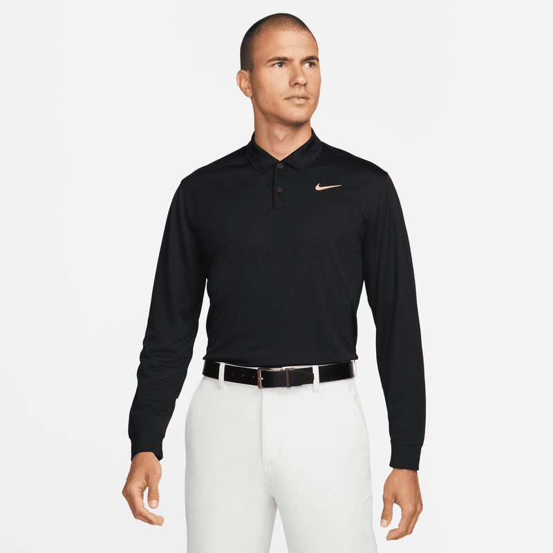 Nike Polo Homme manche longue Noir Polos homme Nike