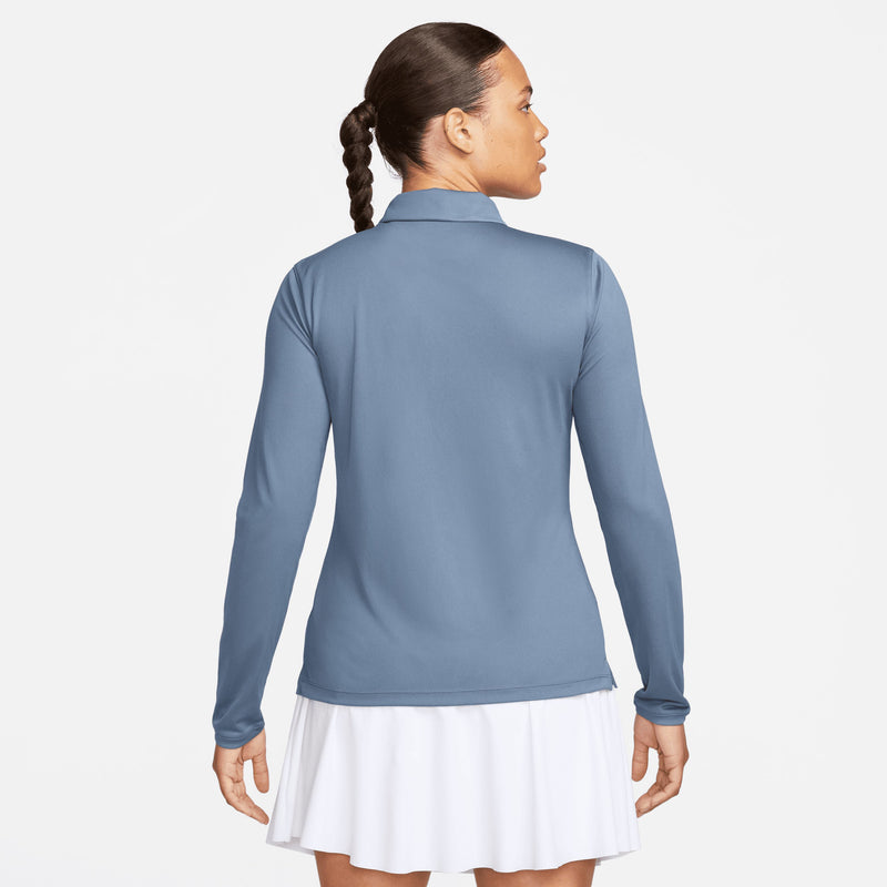 Nike Polo Manche Longue Femme Bleu Polos femme Nike