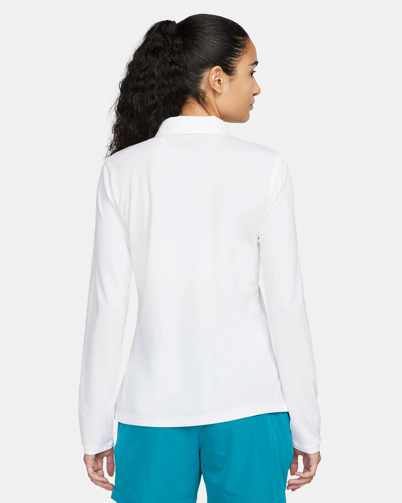 Nike Polo Victory Manche longue Femme Blanc Polos femme Nike