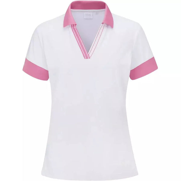 Ping 2023 Polo Sadie Blanc Flamingo Femme>Polos Ping