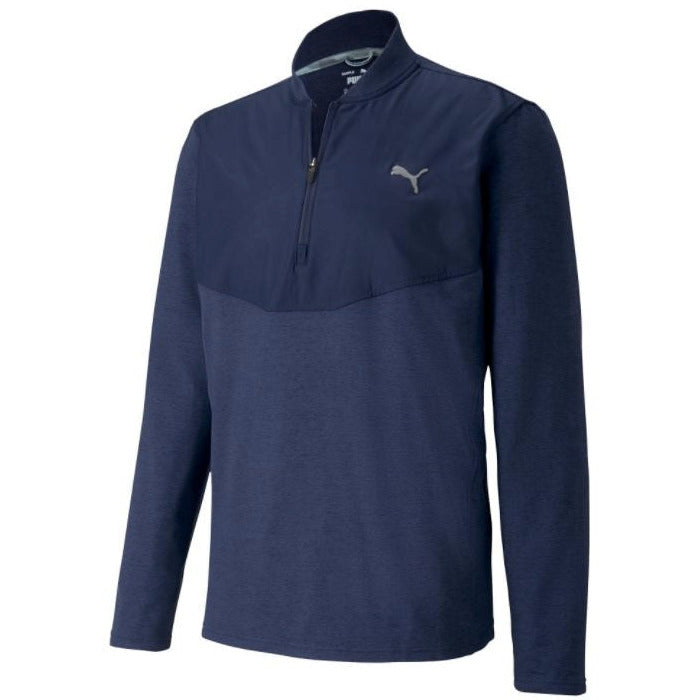 PUMA PULL CLOUDSPUN STLTH 1/4 ZIP PEACOAT - Golf ProShop Demo