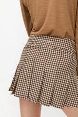 Rohnisch Jupe Mid Pleat Brown Rohnisch