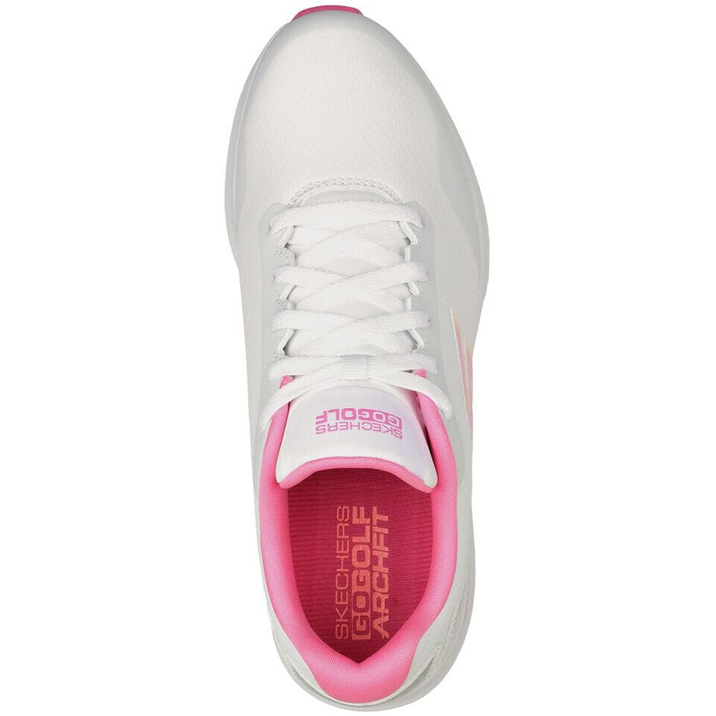 Skechers Chaussure de Golf Femme GoGolf Max 2 Blanc Rose Chaussures femme Skechers