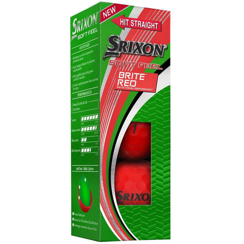 Srixon Balles soft feel Rouge (boite de 1 douzaine) Balles Srixon