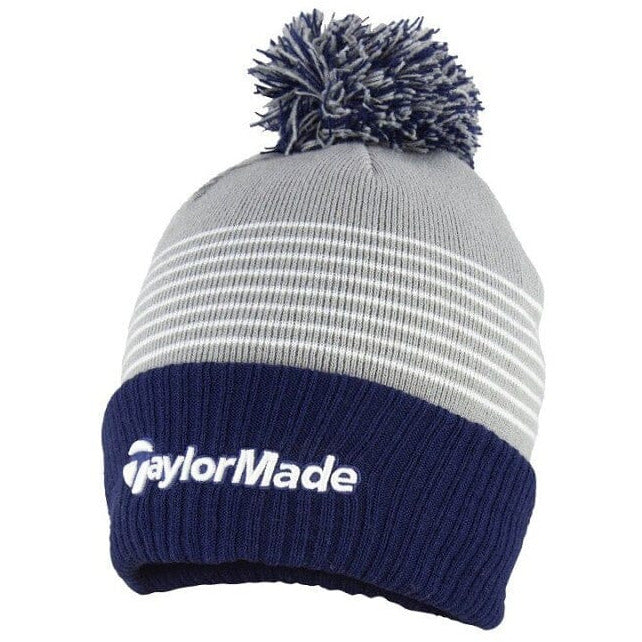 Taylormade Bonnet Bobble Beanie Blue Grey White TaylorMade