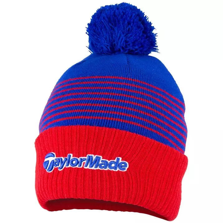 Taylormade Bonnet Bobble Beanie Red Royal White TaylorMade