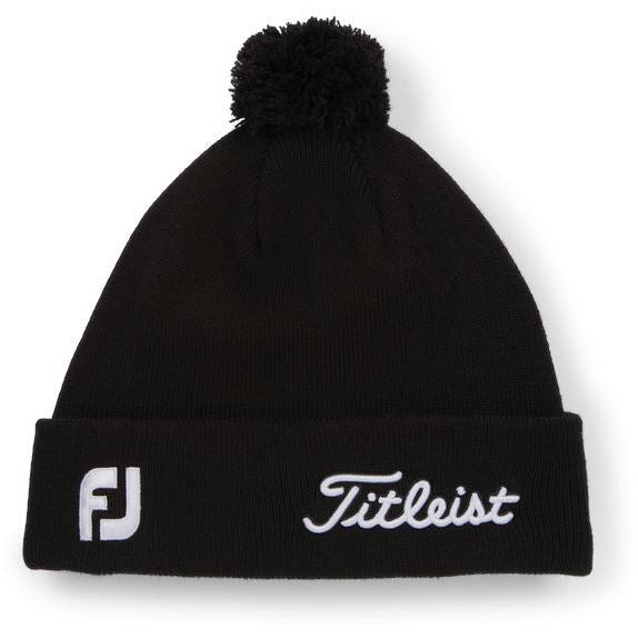 TITLEIST BONNET POMPOM BLACK Titleist