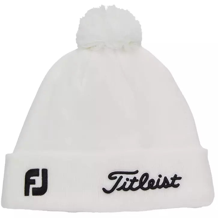 TITLEIST BONNET POMPOM WHITE