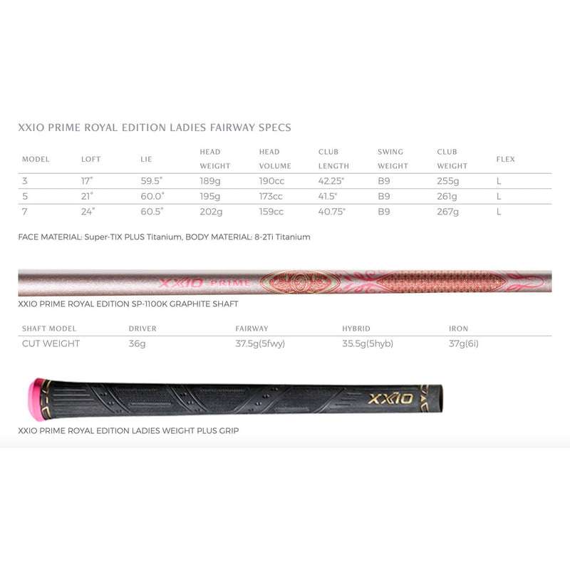 XXIO PRIME ROYAL EDITION LADIES Bois de Parcours - Golf ProShop Demo